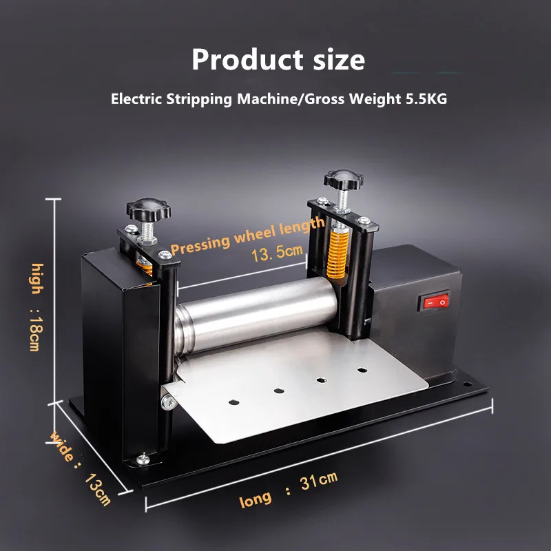 Imagem -02 - Máquina de Decapagem de Couro Elétrico Desktop Máquina de Desenho Tambor de Cinto de Ombro Pressionando Máquina de Couro Encadernação Máquina 220v
