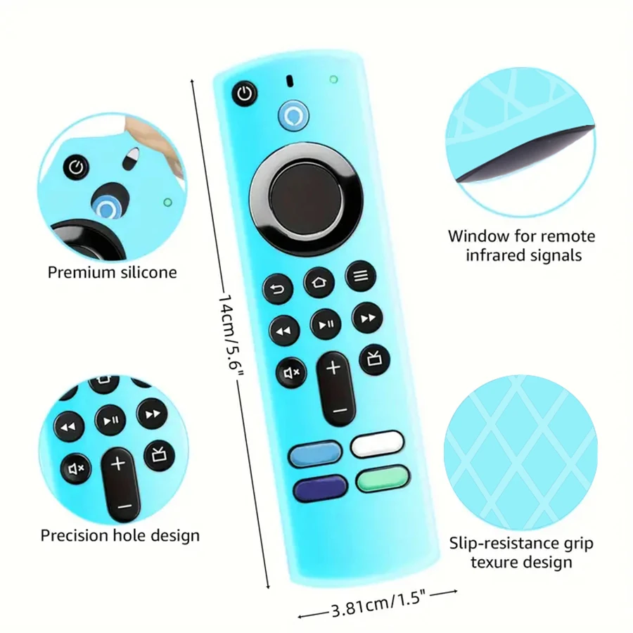 Silicone luminous remote control cover for Alexa Voice Remote (3rd Gen) L5B83G 2021 Release, Fire TV Stick 4K 2nd Gen (2021)