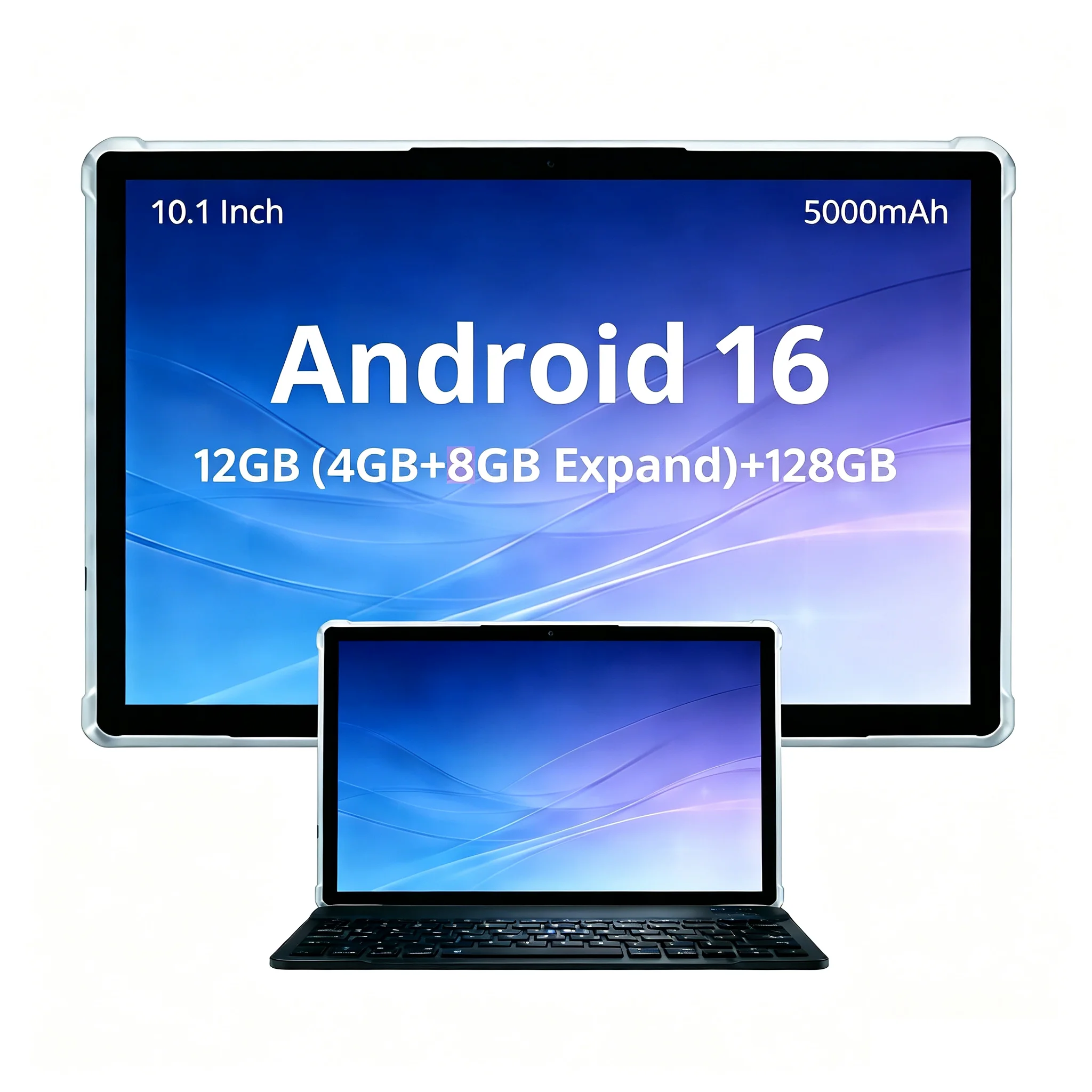 Paitanry 10.1 Inch Android 16 Tablet Octa Core 12GB RAM 128GB ROM 5000mAh WiFi Bluetooth GMS Google Play High Performance Tablet