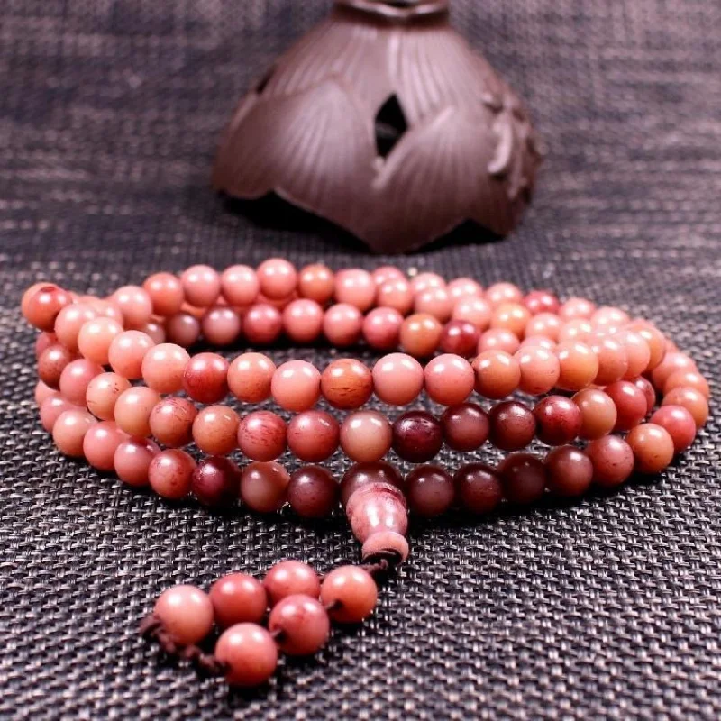 Natural full-blood bracelet 108 Buddhist , camel bone round beads with tadpole pattern, suitable for men an