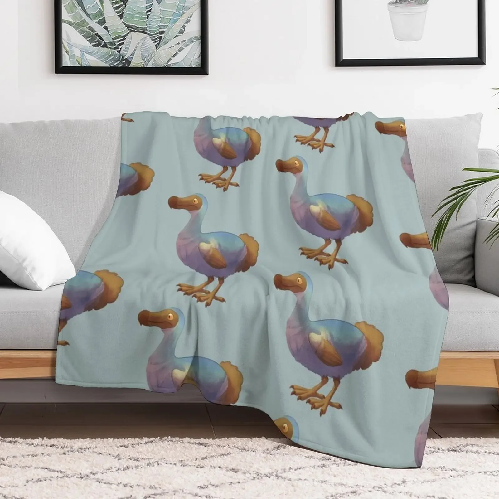 Dodo bird Throw Blanket Retros Sleeping Bag Decorative Sofas Blankets