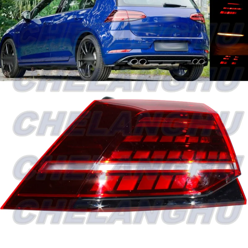 

LED Flowing Tail Light For VW Golf 7.5 MK7.5 2017 2018 2019 2020 Left Outer Side Rear Lamp