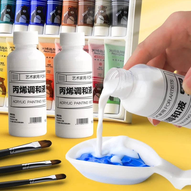 

100/300ml Propylene Blending Liquid Odorless Milk Liquid Painting Lover Seasoning Media Thinner Special Art Supplies