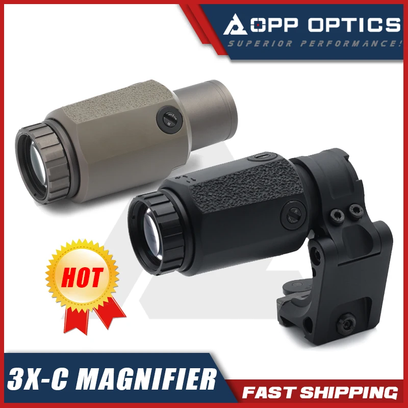 

SOTAC NEW 3X Magnifier 3X-C Scope with FTC QD Mount Perfect Red Dot Combo for Hunting Airsoft with Full Markings