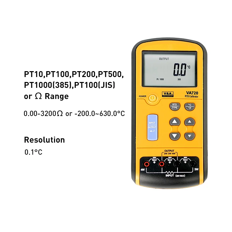Calibrator Selectable 7 Types Temperature Resolution Calibration Meter Electronic Power Battery Use