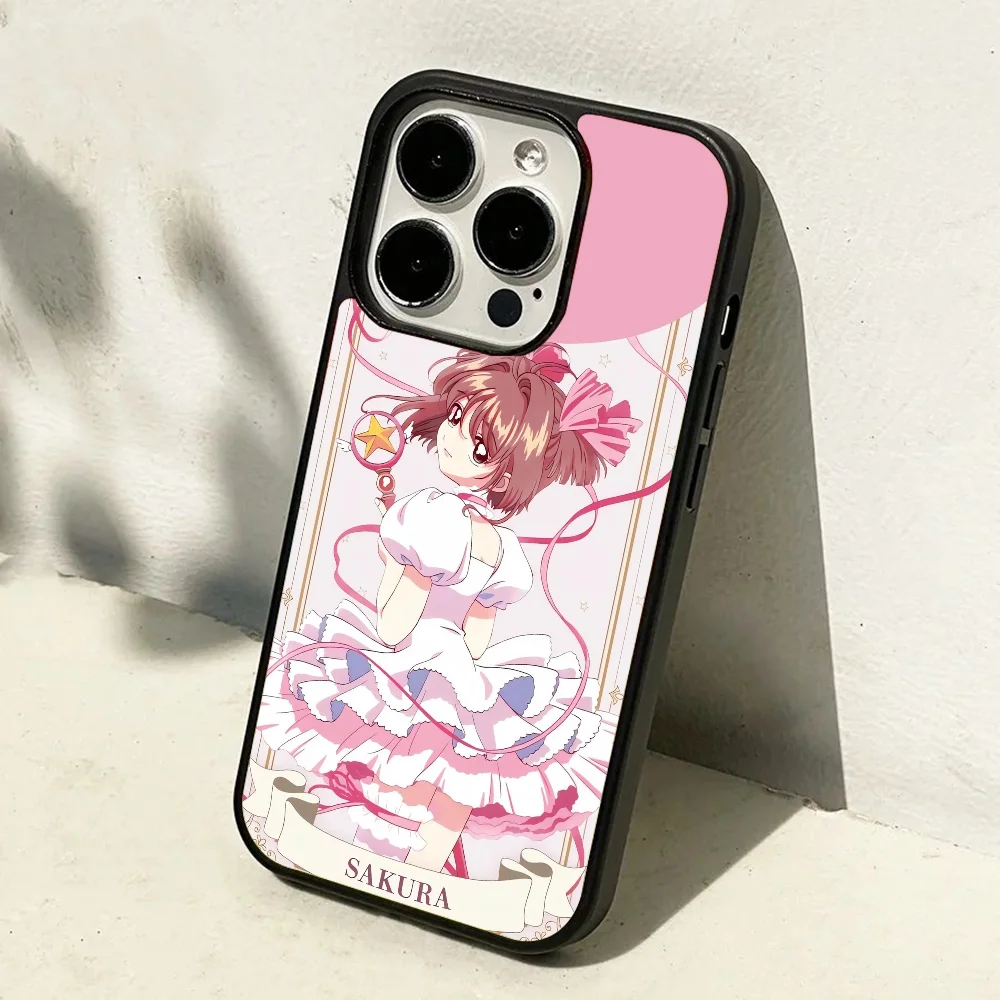 C-Cardcaptor S-Sakura Magical Girl Manga Phone Case Strong Magnetic For IPhone 16 15 14 13 Pro Max 11 12MiniAlexMirrorForWireles