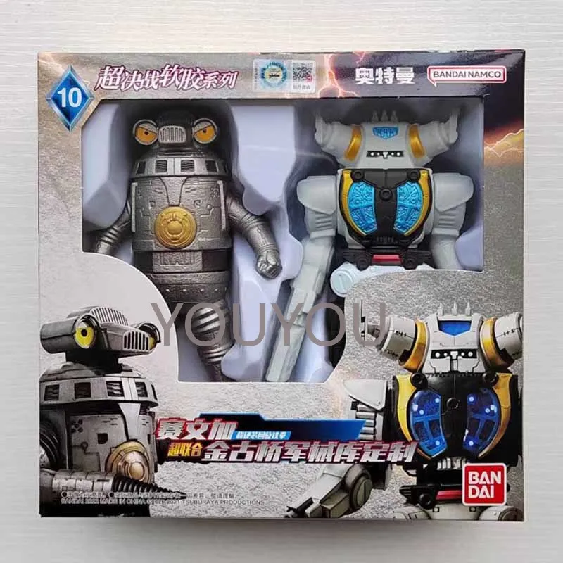 Figura de Acción Original de Bandai, Ultraman Tiga, Darramb Taiga, Metsu-Oga, Ginga, para Niños, Plástico Suave, 14 cm