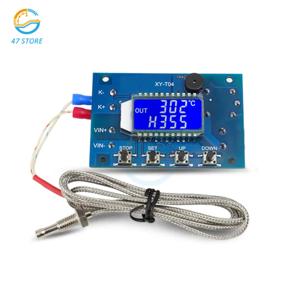 K Type Thermocouple DC 6-30V T04 WIFI High Temperature Digital Intelligent Thermostat Controller Board Module -99℃-999℃ 12V 24V