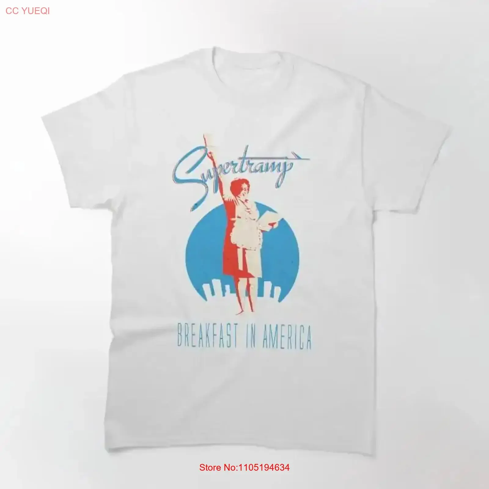 Rare Supertramp Band White Color 1side T Shirt BL212 vintage Washed Comfortable Breathable Casual streetwear fashion Versatile