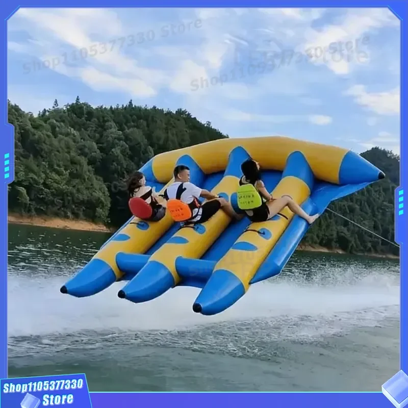 Wholesale Inflatable Flying Fish Towable Tube Banana Boat Water Sports Raft Manta Ray Design for Lake Sea Fun Games Activity