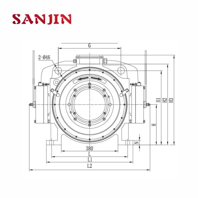 Elevator Gearless Permanent Magnet Synchronous Traction Machine Elevator Motor PM Machine WYT-T