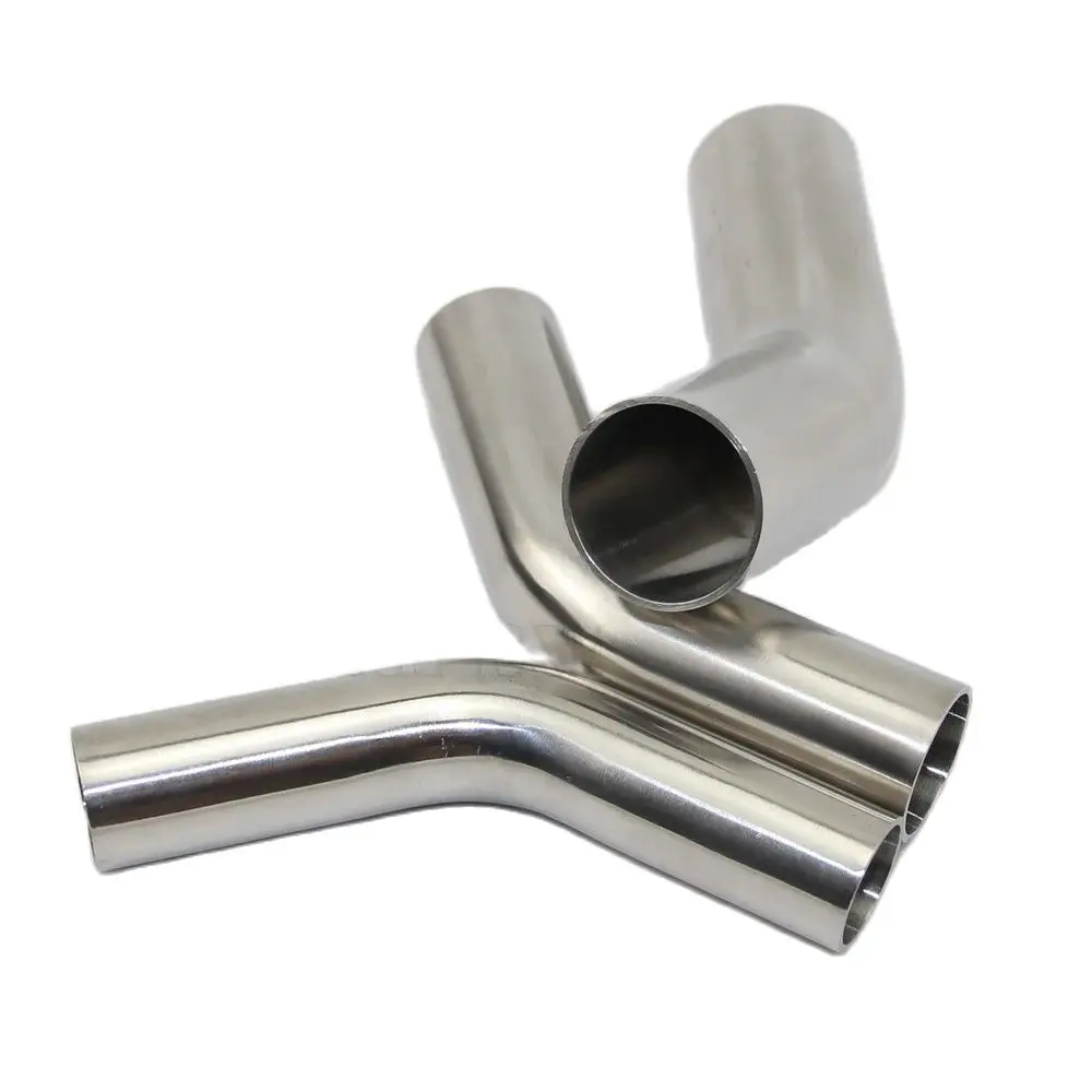 Sanitärqualität 304 Edelstahl 45 Grad verlängerter Winkel innen und außen Polieren automatisches Schweißen 1,5/2,0 mm Winkel-Pi