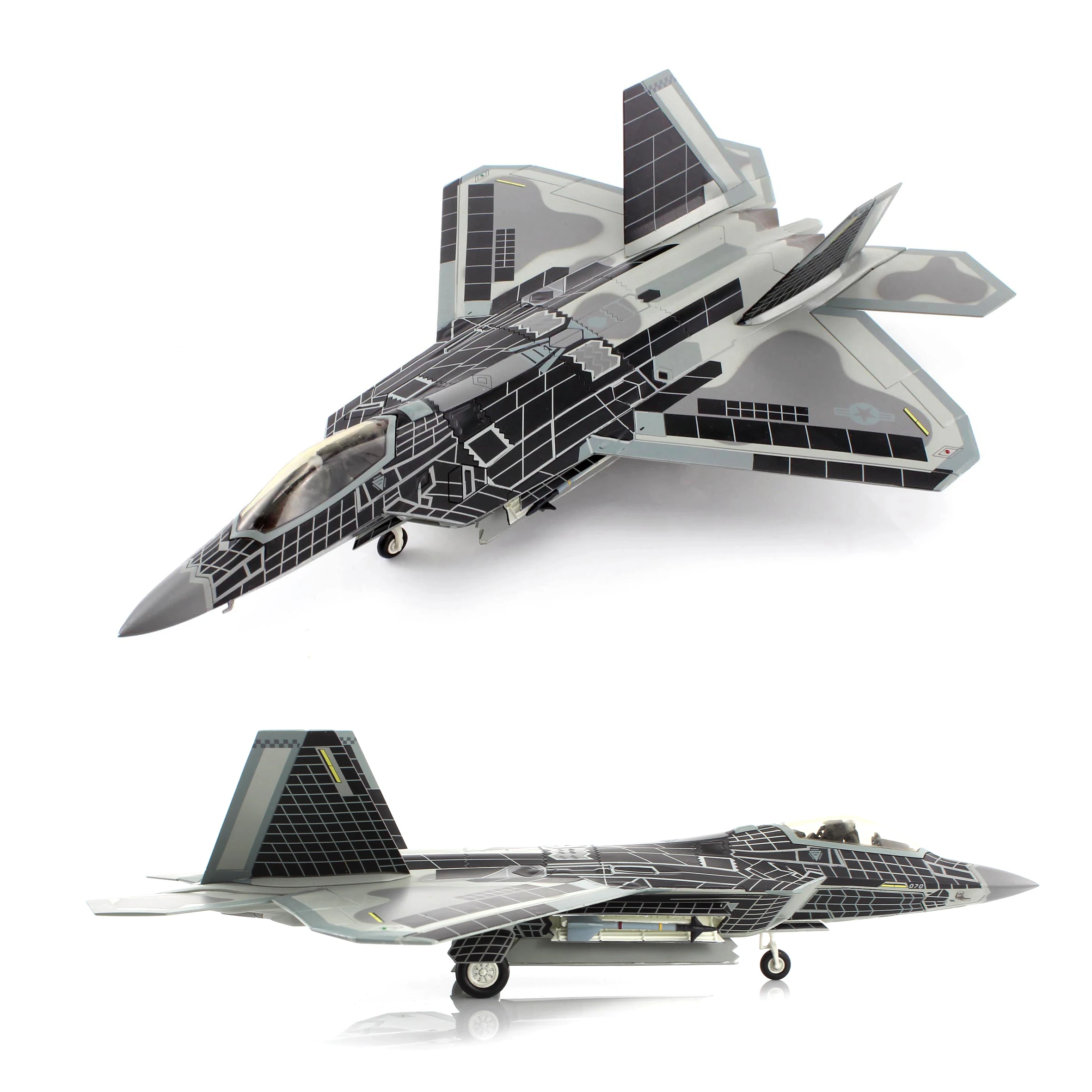 

1/72 HA2828 US F-22A F22 stealth fighter model 04-4070, Nellis AFB 2022 Alloy Collection Model