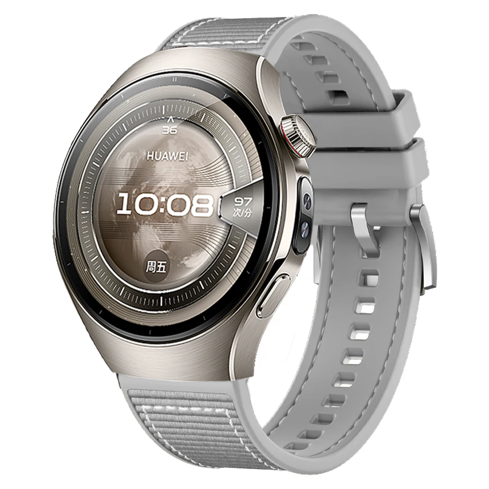 22 مللي متر حزام نايلون مركب لهواوي Watch4 GT5 Pro/GT 4/5 46 مللي متر سيليكون سوار ذكي لهواوي Watch5 46 مللي متر حزام الساعات الرياضية