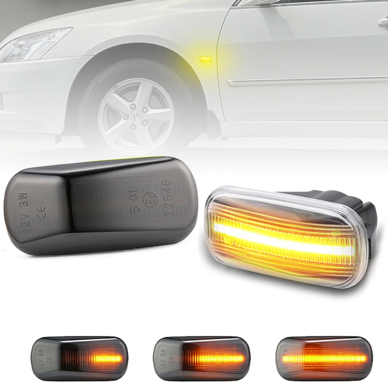 For Honda Accord Civic City CRV Fit HRV Integra Odyssey Stream Acura Integra RSX NSX LED Side Marker Lamp Fender Amber Lights