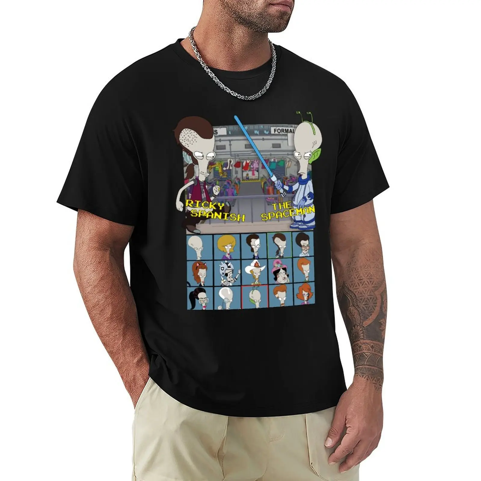 

Roger the Alien Choose your fighter! T-Shirt Stretch Fabric Comfort T-Shirt