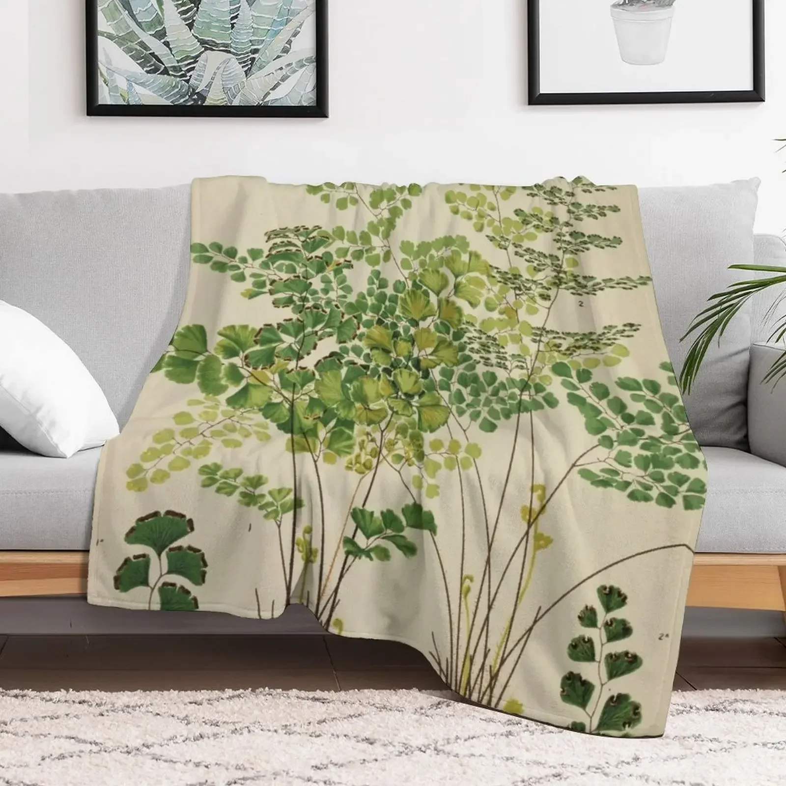 Maidenhair Ferns Throw Blanket Travel For Decorative Sofa christmas gifts Summer Blankets