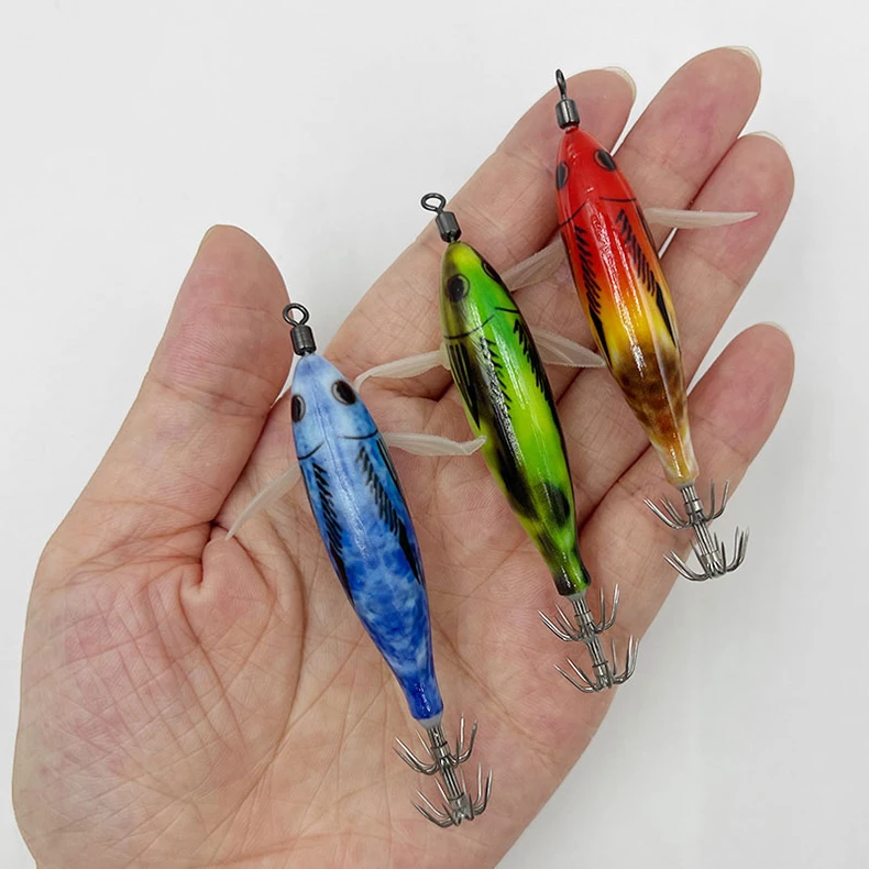 ShareShark 10 Stück/Box 5,6g Leuchtende Horizontale Garnelen-Tintenfischhaken-Köder-Set Geeignet für Meeresangeln auf Tintenfische und Oktopus – Detail 14