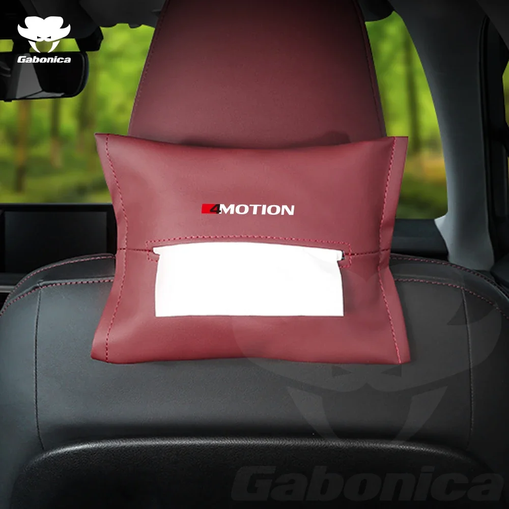 New 4MOTION Car Sun Visor Tissue Box Holder Auto Interior For Volkswagen VW Tiguan MK2 4x4 GOLF Polo Tiguan Jetta Car Styling