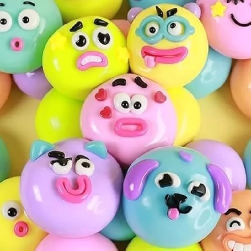 Soft TPR Dog Squeeze Toy, Changeable Face Squishy Toy, Slow Rebound Stress Relief Fidget Toy for Adults, Party Gift