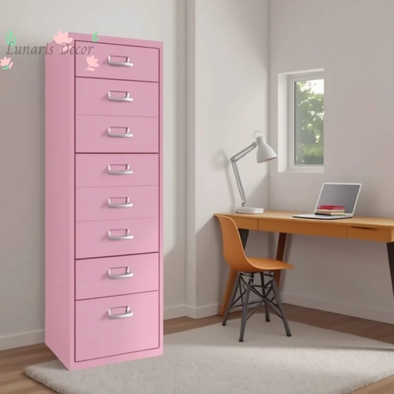 Helmer multi-pump cabinet under table wrought iron movable storage cabinet multi-layer household bedside bedroom locker
