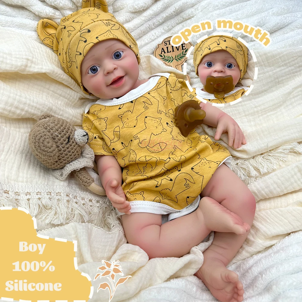 

Реалистичная силиконовая кукла-реборн 18 дюймов с открытыми глазами, детализированной кожей, ручной работы, весом 1:1, с эффектом реального прикосновения, подвижная ​ Праздничная кукла для торжеств