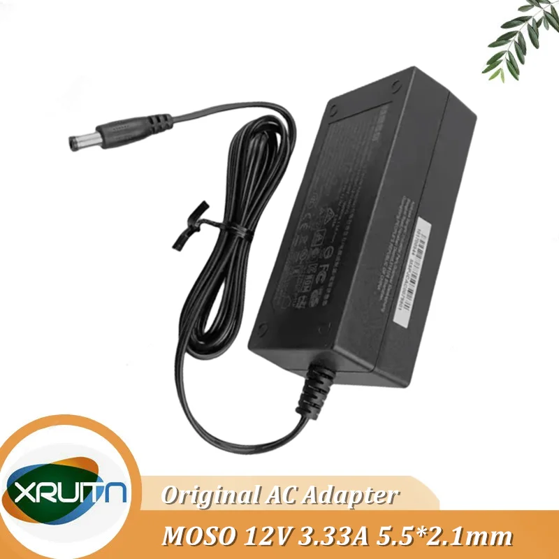 For Hikvision Power Supply Charger Genuine MOSO 12V 3.33A 40W MSA-Z3330IC12.0-48W-Q AC Switching Power Adapter NOM-029-ENER-2017