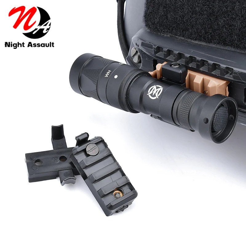 Fast Helmet Side Rail Tactical Airsoft Accessories Adapter Helmet Flashlight Scout Light Mount Fit 20mm Guide Slide