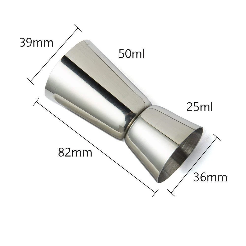 Stainless Steel Measuring Cups 15/30 25/50 20/40 30/60ml Bar Party Wine Cocktail Shaker Dual Shot Jigger Liquid Drinks DIY Tool