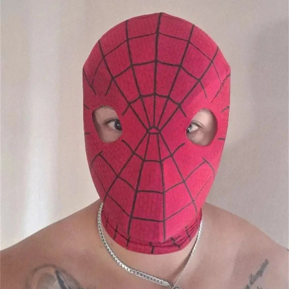 Spider-Man 2 Mask Fabric Accessories, Eyes/Mask (Without Shell), Superhero Cos Costume Headgear (Strips/Print Version)