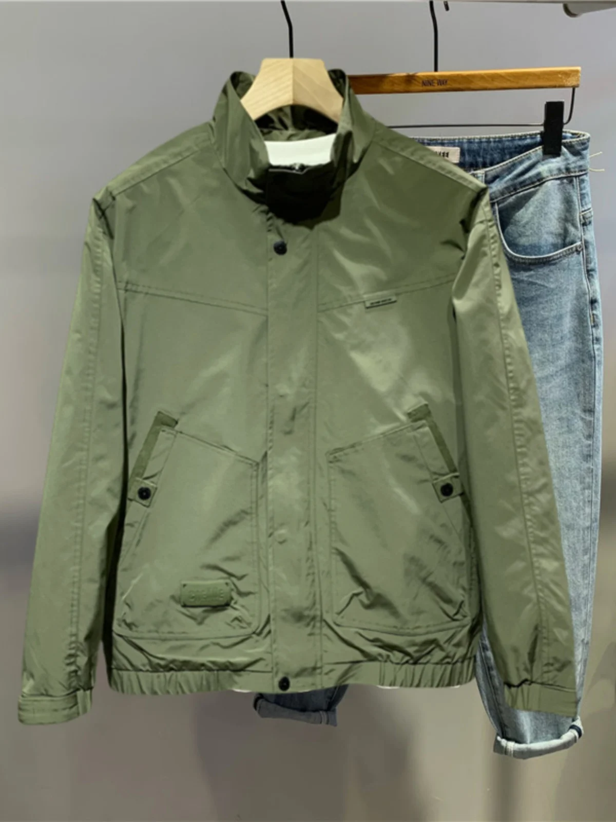 

Men's Functional Workwear Stand Collar Jaet Autumn New Sle Windproof Clothing Upper Apparel Outerwear