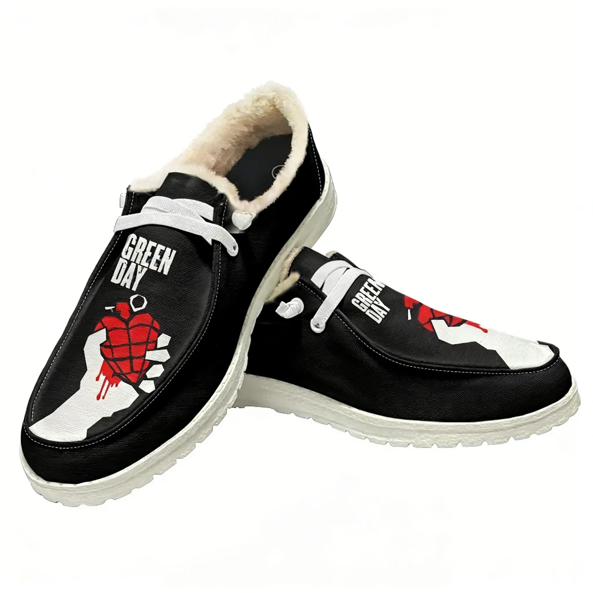 

Плюшевые тапочки Green Day для мужчин, женщин и подростков, теплые, для дома и улицы, высококачественные, модные, легкие, индивидуальный дизайн