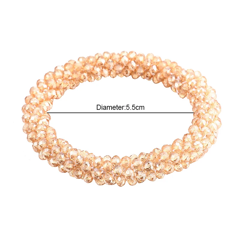Boho Elastische Armbänder für Frauen, Vintage Stretch Bohemian Femme Haar-Accessoire, Kristallglasperlen-Armbänder, Party-Schmuck, Geschenk – Detail 7