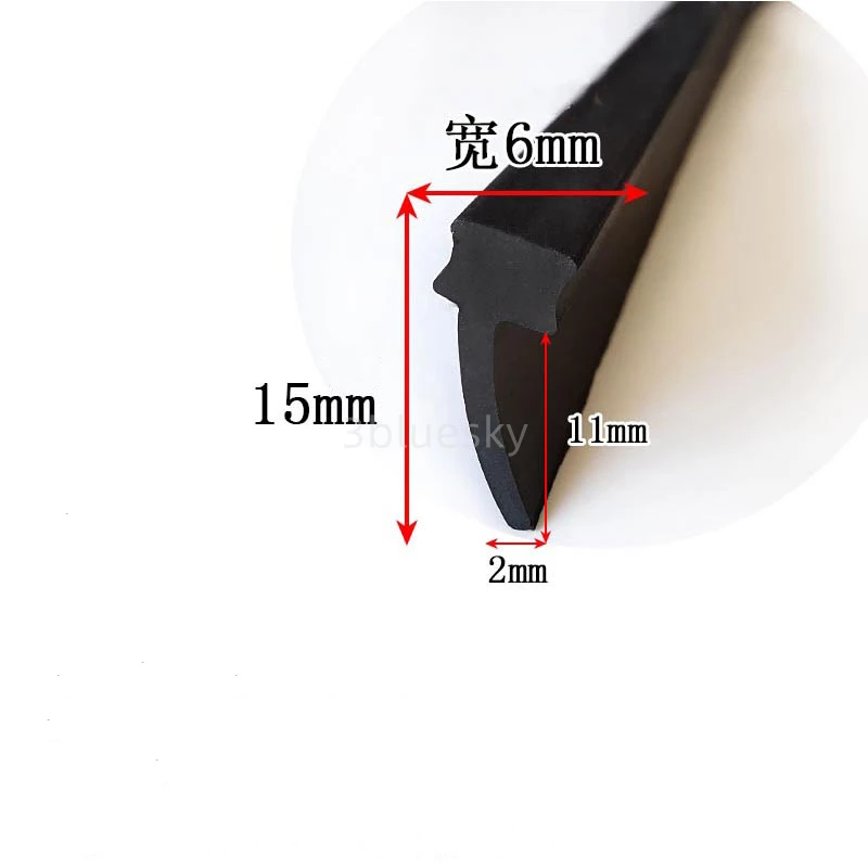 

Резиновая T-образная лента, стеклянная металлическая деревянная кромка, оболочка, автомобильные уплотнения, крышка кабеля, солнечные фотоэлектрические панели, уплотнительная лента, 6x15 мм, Черная