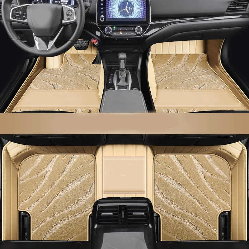 Double Layer Custom Car Floor Mats For Audi Q5 Auto Carpets Foot Coche Accessories Waterproof Leather Floor Liners view 5