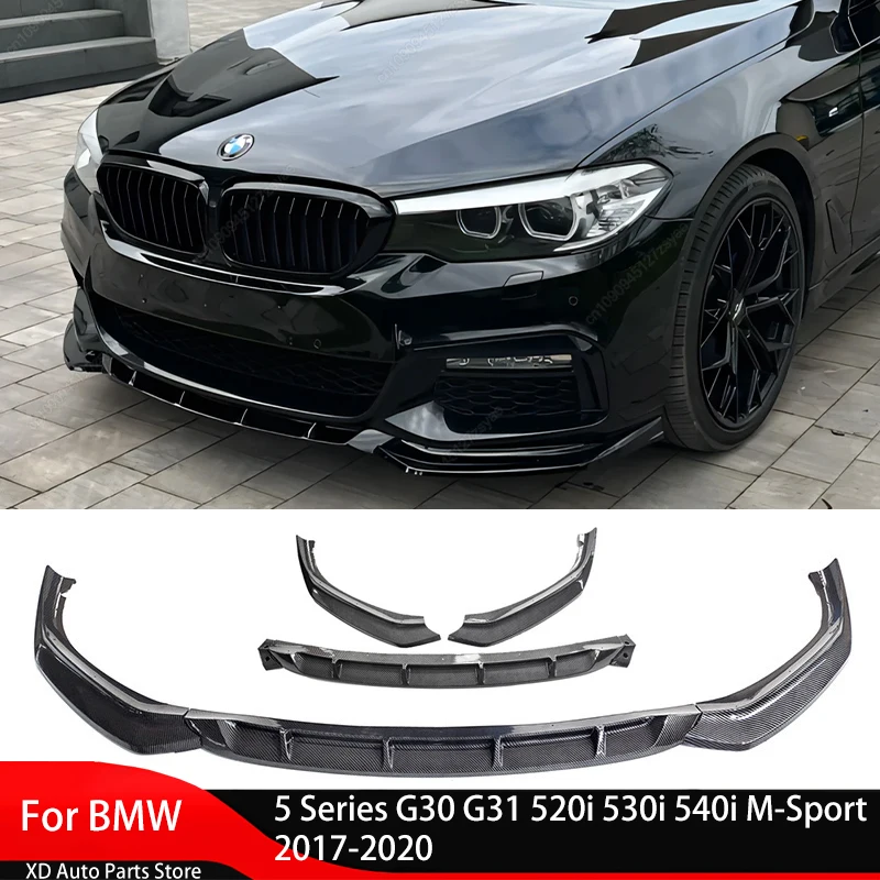 

For BMW 5 Series G30 G31 520i 530i 540i M-Sport 2017-2020 Car Front Bumper Lip Spoiler Splitter Diffuser Bodykits Tuning Apron