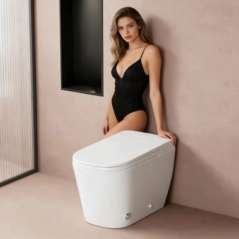 Luxury high-quality smart floor-to-ceiling ceramic automatic smart toilet with heated seat and air drying function