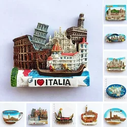 Italy Resin Fridge Magnets Tourism Souvenir Toscana Firenze San Gimignano Siena Venezia Refrigerator Stickers Home Decor Gifts