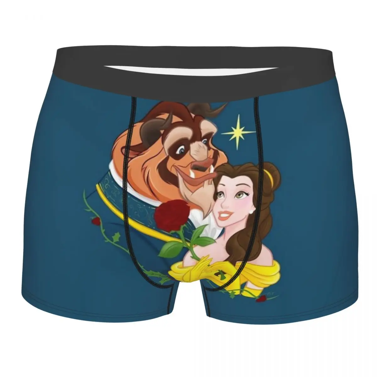 

Пользовательские боксеры «Красавица и чудовище» для Homme, нижнее белье с 3D принтом, трусы, эластичные трусы