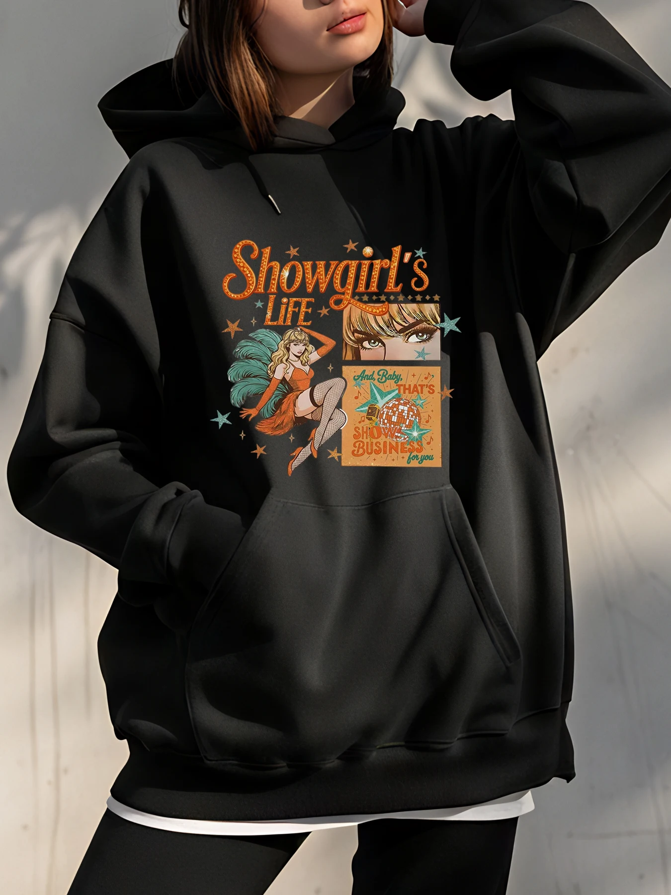 

Толстовка Showgirls Life с винтажным принтом Pinup, женская повседневная уличная модная толстовка для девочек и женщин