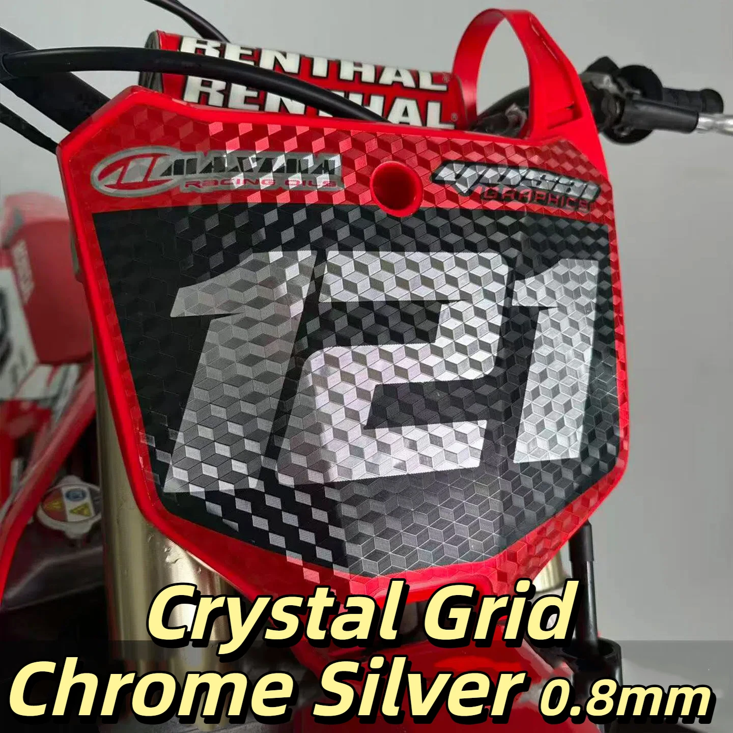 OTOM Motocross Aanpassen Grafische Decals Stickers Kit voor Husqvarna Tc Fc Te Fe 2024-2025 Holografische Chrome Grind Sticker Kit