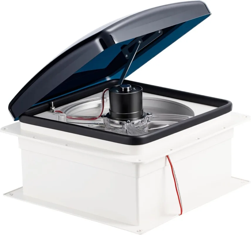 

12V RV Roof Fan Vent 14'' 10 Speed Reversible Manual Lift (NO REMOTE)