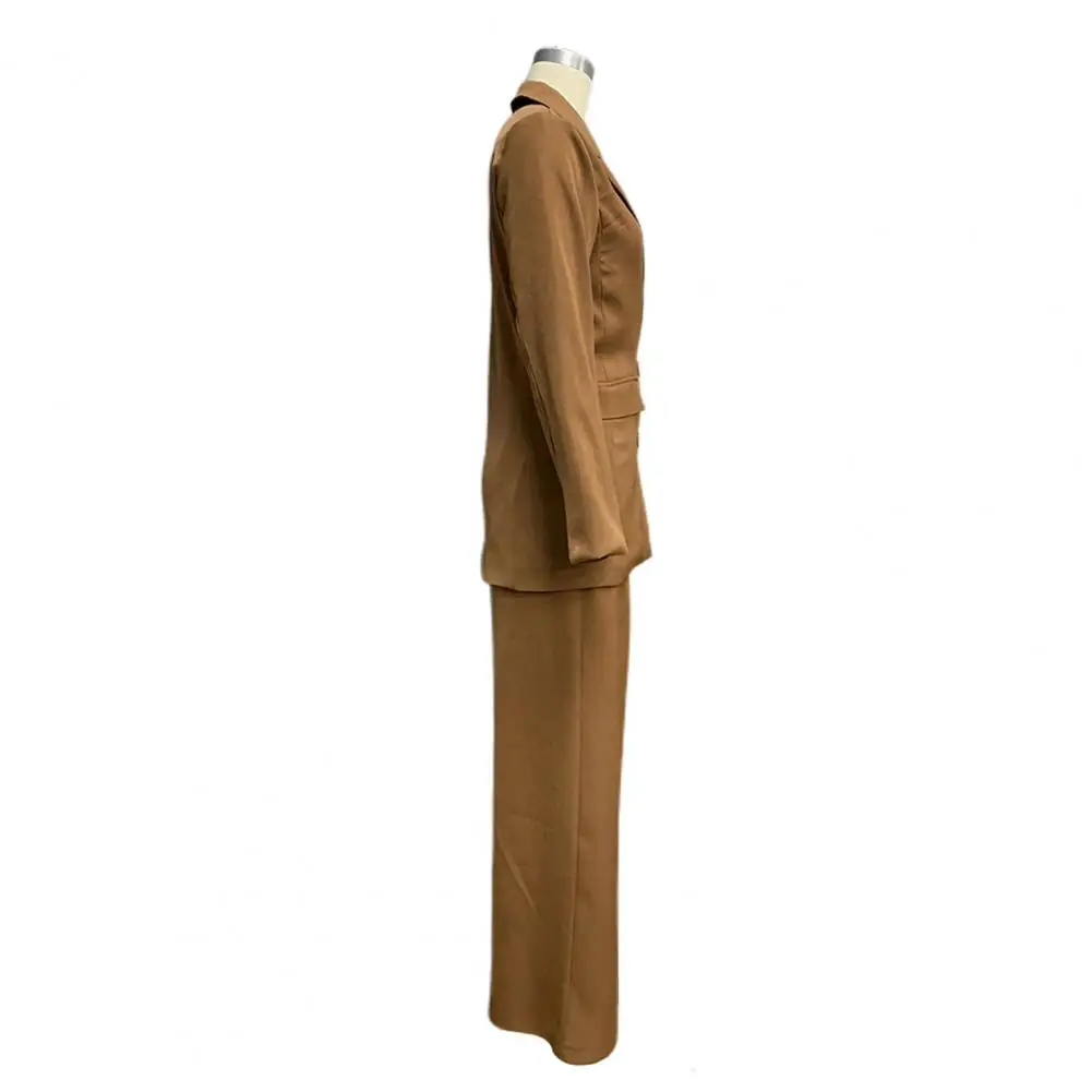 Traje de negocios Formal para mujer, conjunto de pantalones de abrigo con solapa, manga larga, cintura alta, traje de viaje de oficina