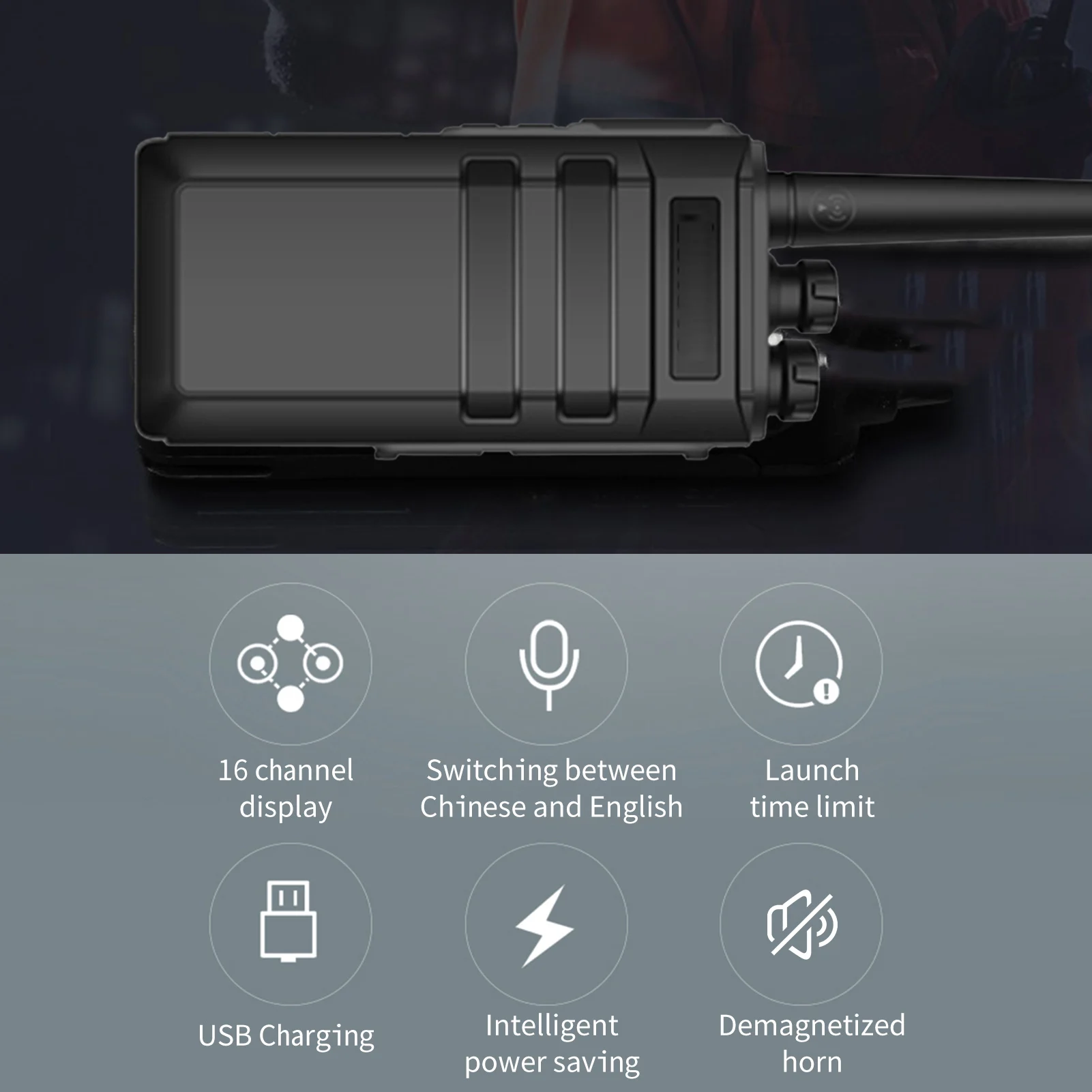 Walkie Talkie N7 Walkie Talkies de largo alcance para adultos con 16 canales para senderismo, viaje de acampada, enchufe del Reino Unido