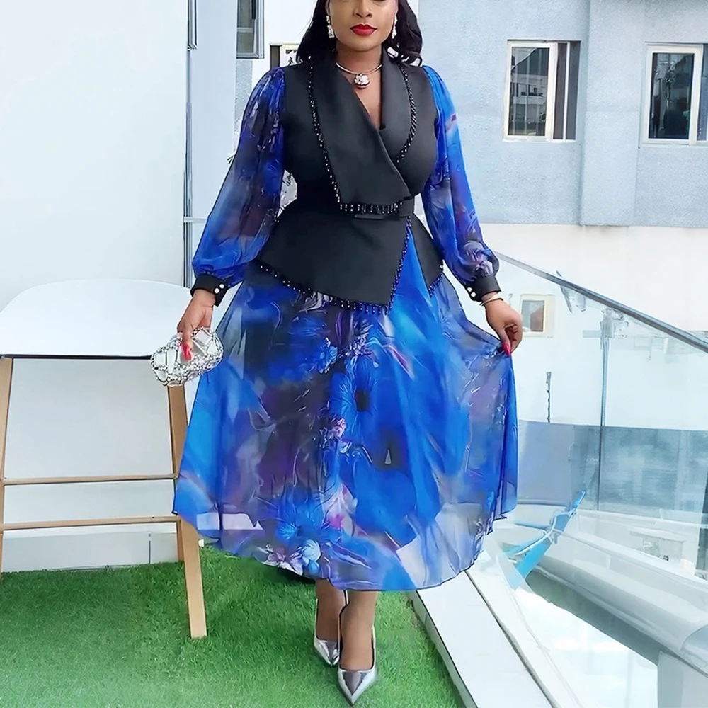 

Plus Size African Dresses for Woman New Africa Cloth Dashiki Ankara Turkey Outfits Gowns Elegant Muslim Wedding Party Dress Maxi