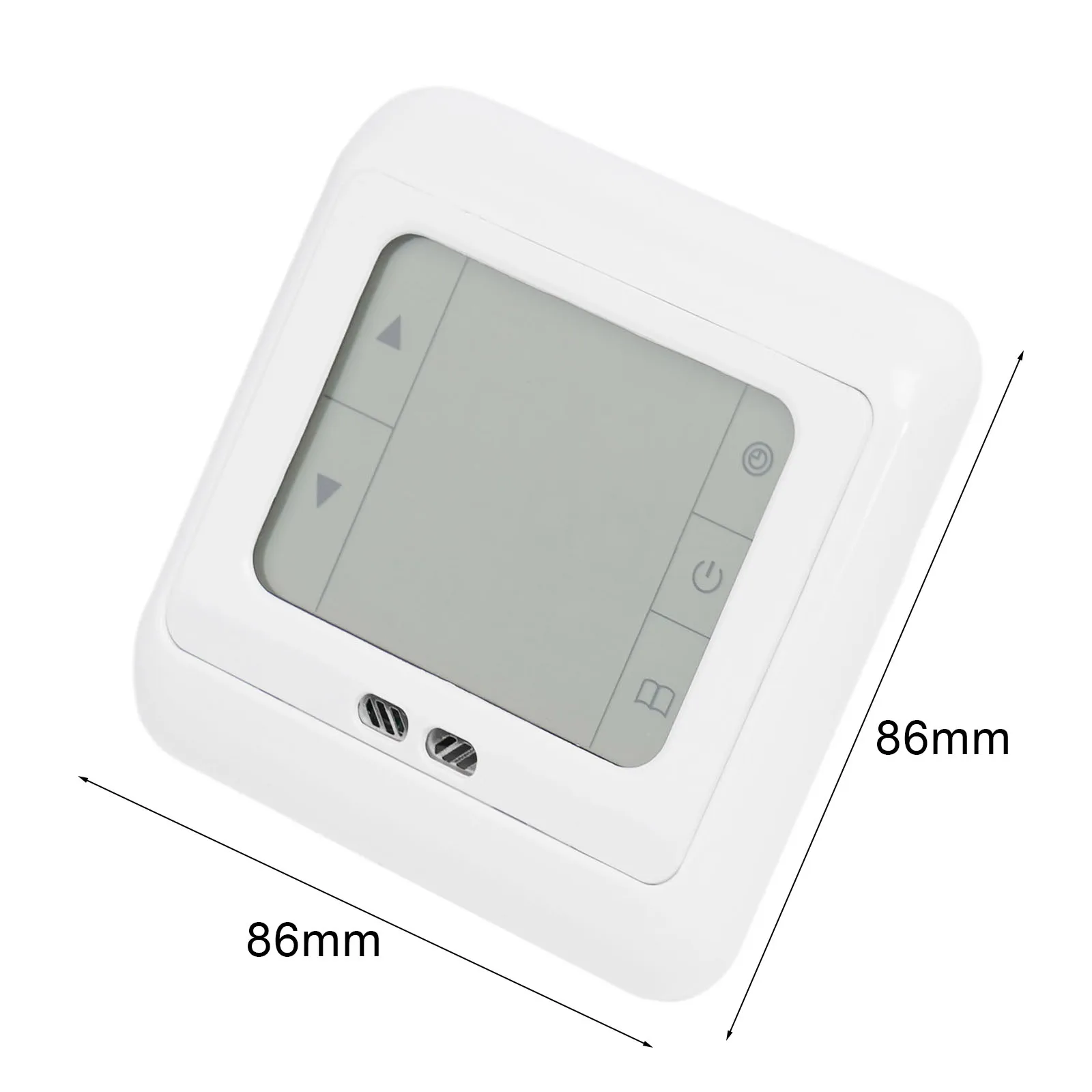White Digital Thermostat For Electric Floor Heating System Touch Screen Room Temperature Controller With External Sensor 16A