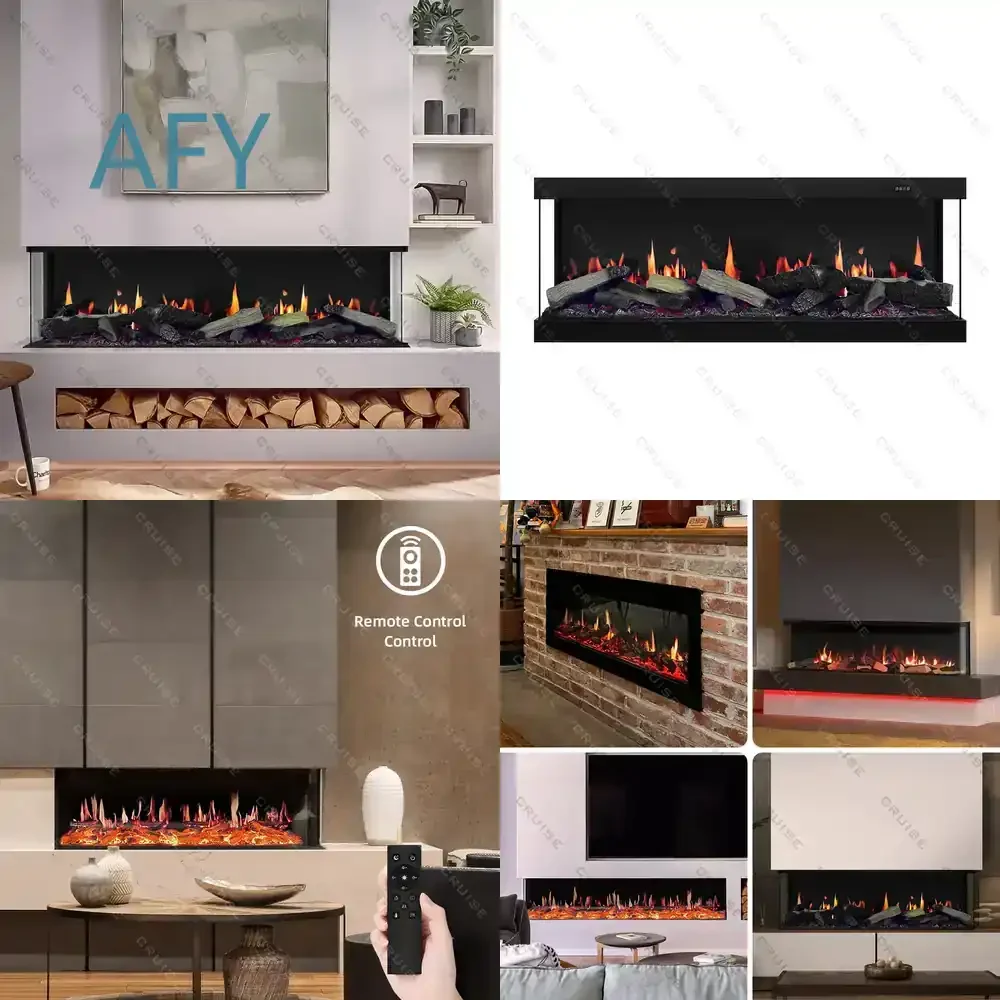 High-End Intelligent Remote Control 640mm Holographic LCD Electric Fireplace for Household and Hotel Use electric fireplace