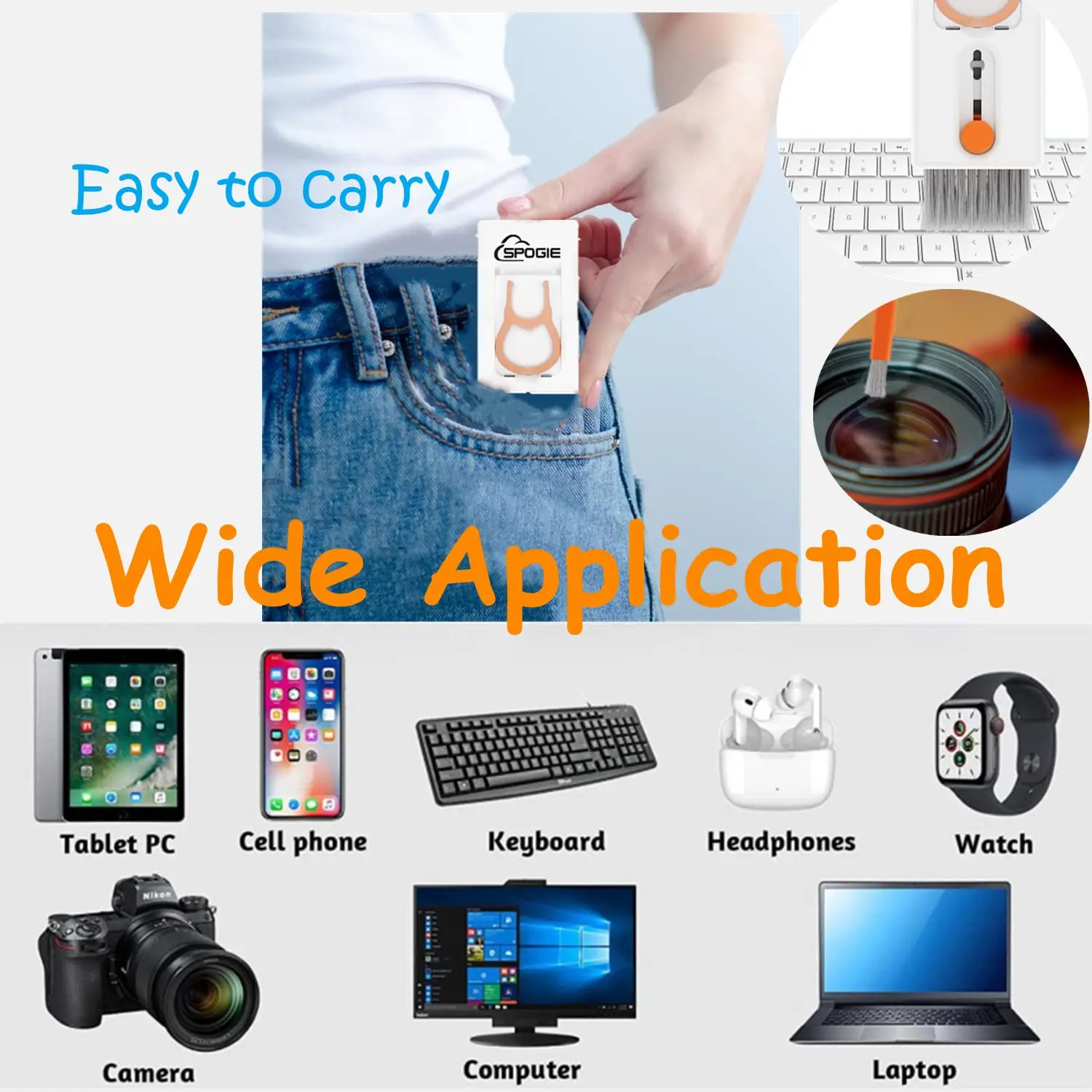 11 in 1 Electronics Cleaner Kit Laptop Screen Keyboard Cleaner Kit Multi-Function Cleaning Kit for Phone/Earbuds/Camera Lens