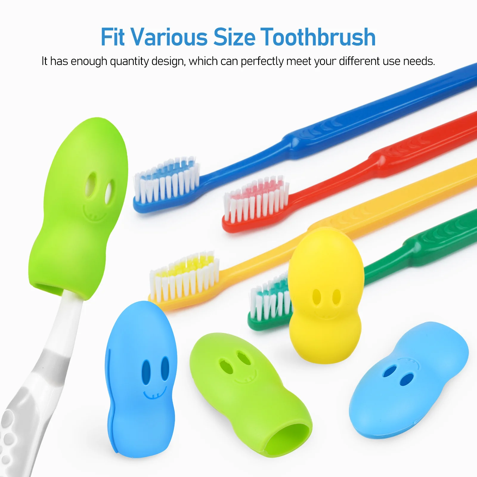 

12Pcs Toothbrush Head Cover Silicone Protective Caps with Ventilation Holes for Home Office Travel Camping Easy Clean Safe Food