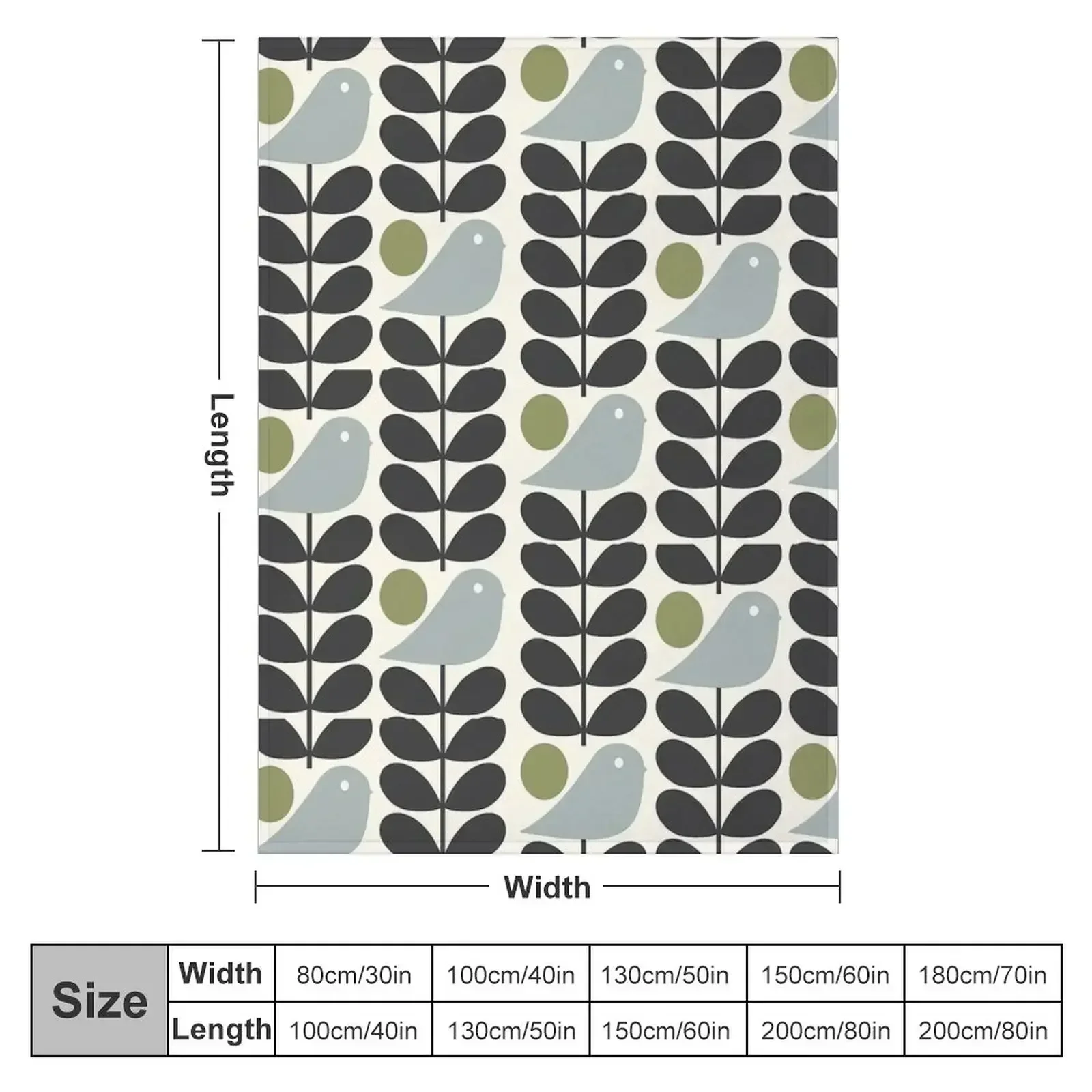 Orla Kiely Throw Blanket Designers christmas decoration Soft Plush Plaid Decorative Sofas Heavy Furry Blankets